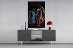 Moon Cat panel catching window light to reveal its kinetic wonder