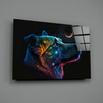 Cosmic-portrait panel bringing kinetic wonder to a contemporary living room