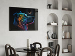 Space Dog panel adding editorial grace to a man cave
