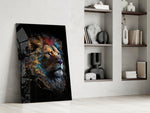 Sparkling Glory glass print enhancing a gaming room with cinematic mood