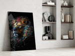 Sparkling Glory glass print enhancing a gaming room with cinematic mood