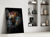 Sparkling Glory glass print enhancing a gaming room with cinematic mood