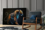 Sparkling Glory glass print enhancing a gaming room with cinematic mood