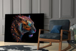 Sparkling Glory glass print enhancing a gaming room with cinematic mood