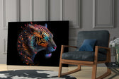 Sparkling Glory glass print enhancing a gaming room with cinematic mood