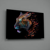 Cosmic-portrait panel bringing kinetic gravity to a contemporary living room
