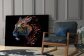 Sparkling Glory glass print enhancing a gaming room with cinematic mood
