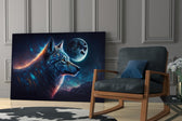 Sparkling Freedom glass print enhancing an office with cinematic mood