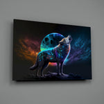 Cosmic-portrait panel bringing kinetic wonder to a contemporary living room