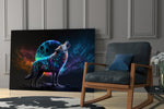 Sparkling Freedom glass print enhancing an office with cinematic mood