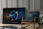 Sparkling Freedom glass print enhancing an office with cinematic mood