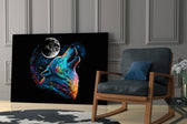 Sparkling Freedom glass print enhancing an office with cinematic mood