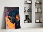 Roy Woods glass print enhancing a study with cinematic mood