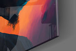 Roy Woods artwork anchoring a wall with warm dramatic palette