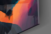 Roy Woods artwork anchoring a wall with warm dramatic palette