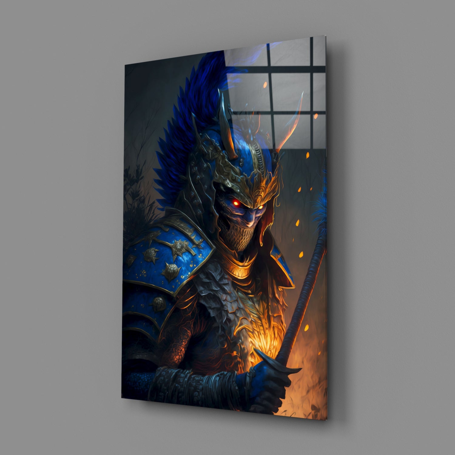 Master Warrior Glass Wall Art  || Designer Collection | Insigne Art Design.
