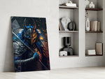 Lord Warrior glass print enhancing a teen lounge with cinematic mood