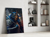 Lord Warrior glass print enhancing a teen lounge with cinematic mood