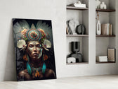 Flower Monarch glass print enhancing a study with cinematic mood