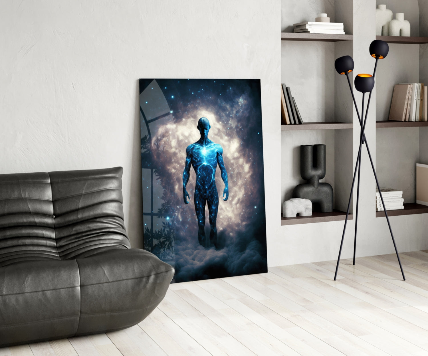 Vitruvius Man Glass Wall Art  || Designers Collection | Insigne Art Design.