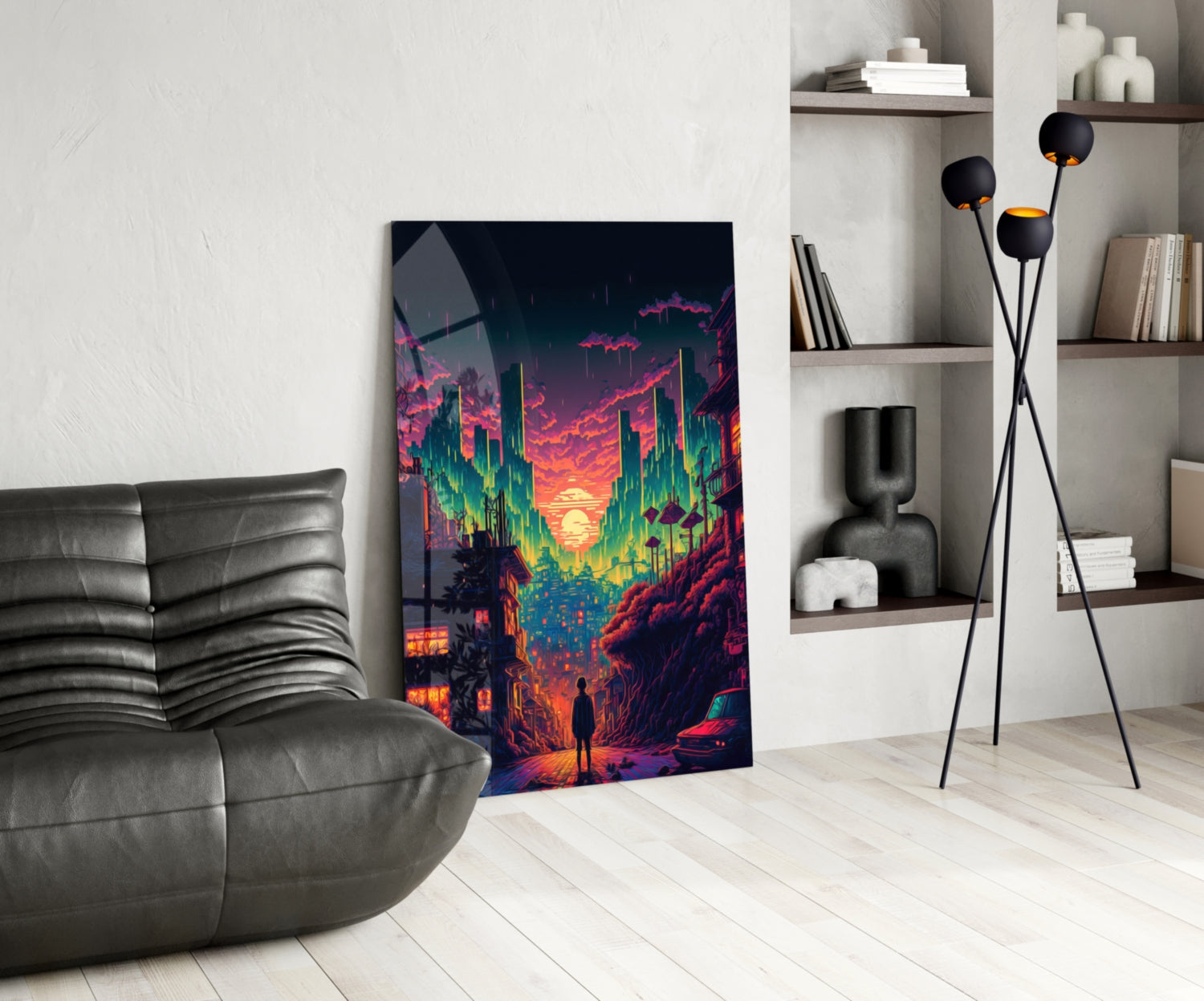 Walk to the New Life Glass Wall Art  || Designers Collection | Insigne Art Design.