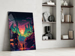 Walk to the New Life glass print enhancing an office with cinematic mood