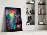Dream of a New Life glass print enhancing an office with cinematic mood