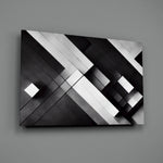 Minimal-architectural panel bringing modernist clarity to a contemporary office