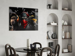3 Wise Monkeys panel adding editorial drama to a gaming room