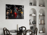 3 Wise Monkeys panel adding editorial drama to a gaming room