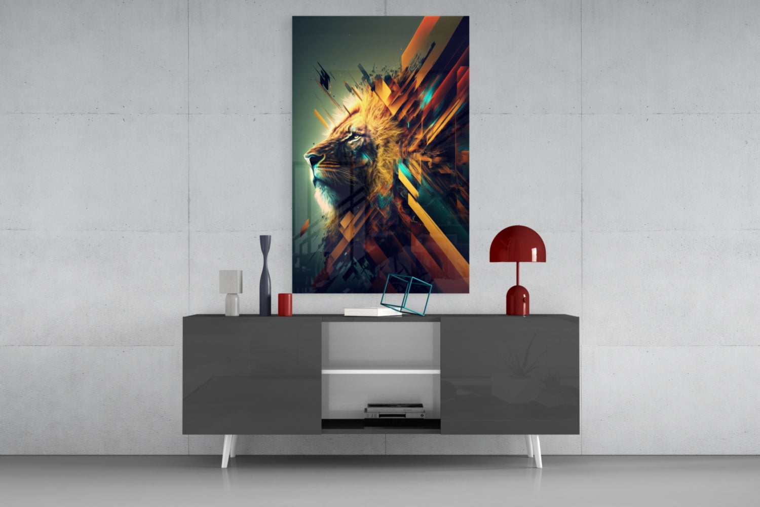 Lion King Glass Wall Art  || Designer Collection | Insigne Art Design.