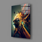 Geometric-portrait panel bringing kinetic gravity to a contemporary man cave