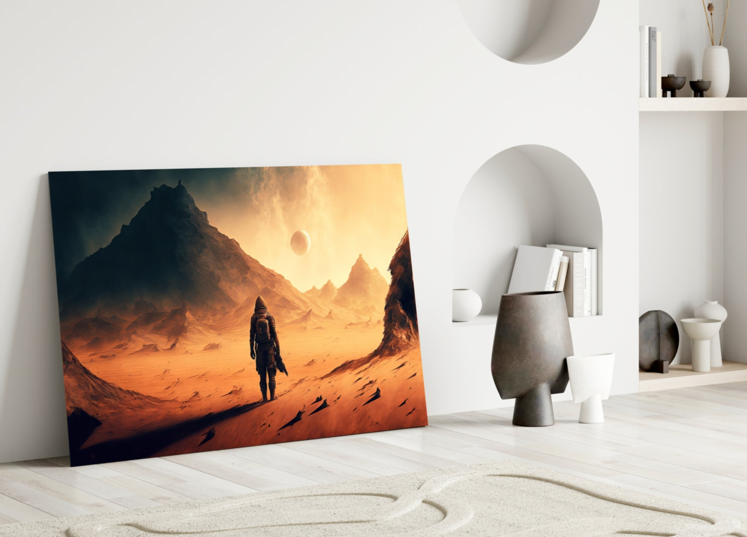 Walk on Another Planet Glass Wall Art  || Designers Collection | Insigne Art Design.