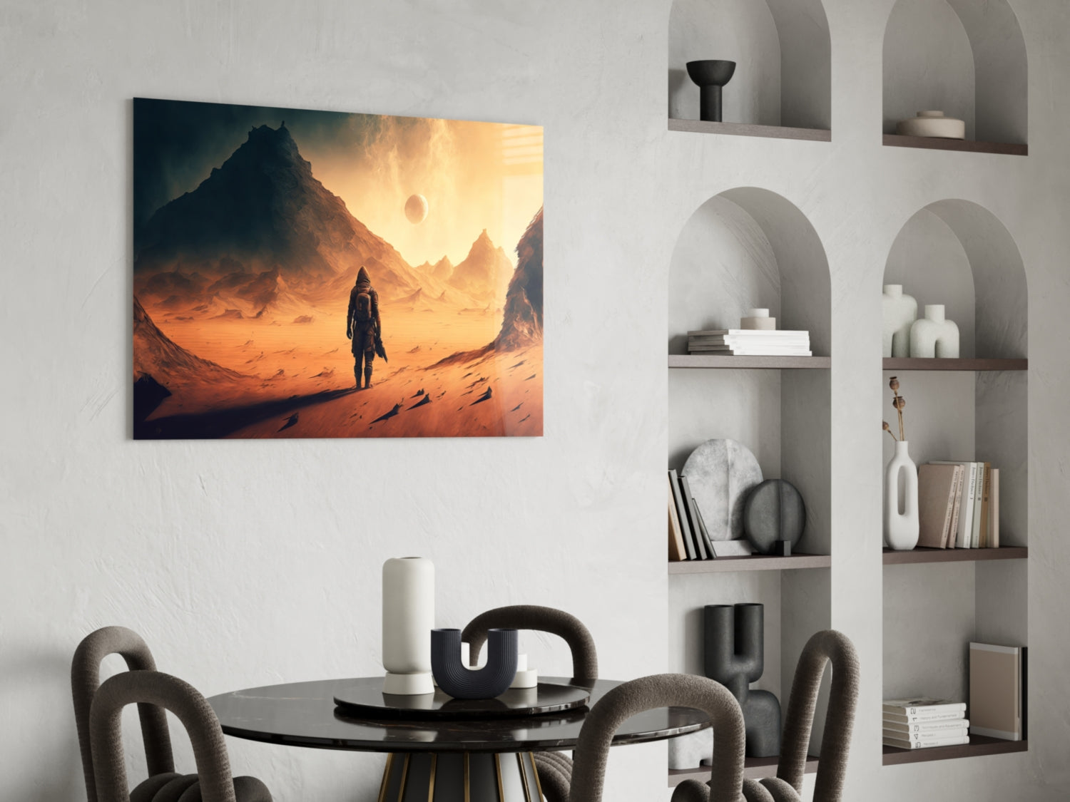 Walk on Another Planet Glass Wall Art  || Designers Collection | Insigne Art Design.