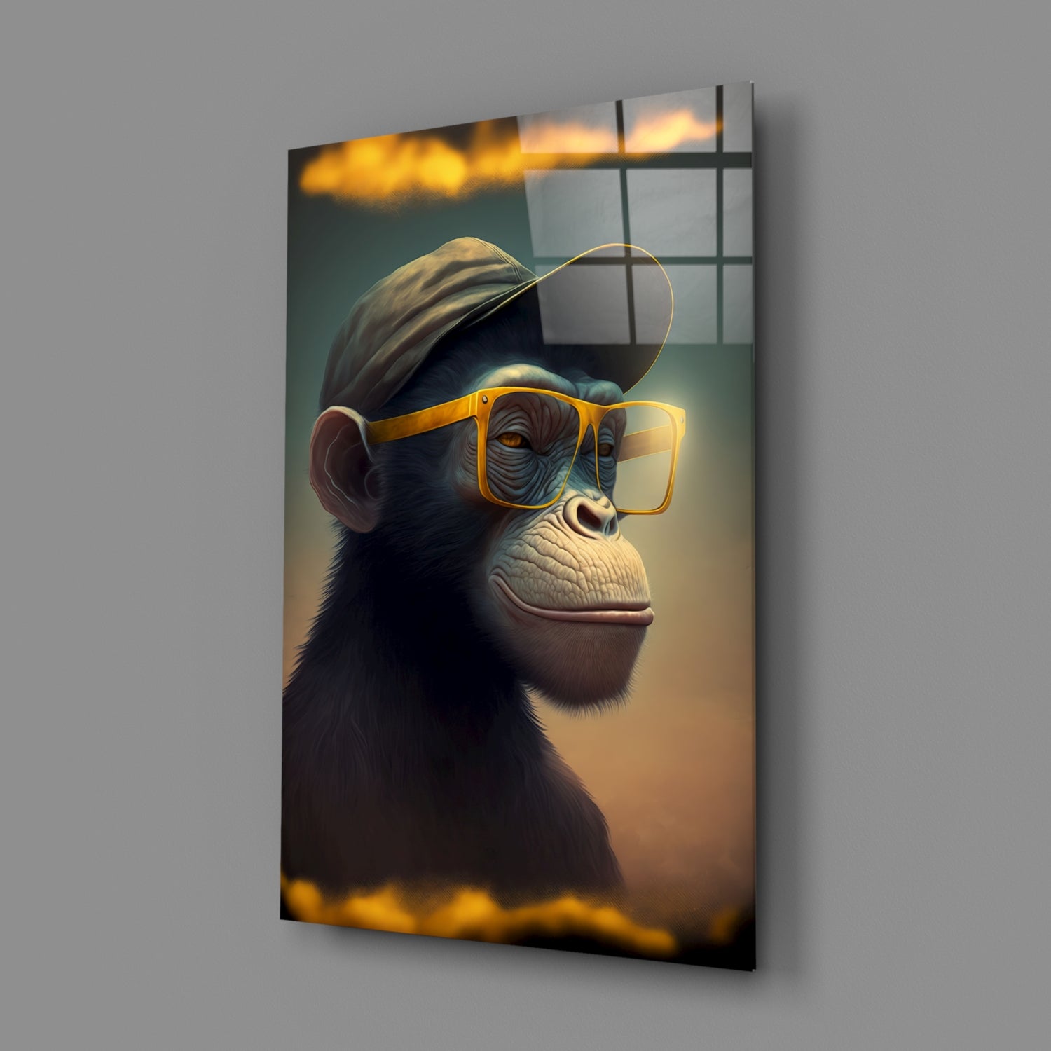 Wise Monkey Glass Wall Art  || Designers Collection | Insigne Art Design.