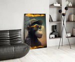 Wise Monkey panel adding editorial wit to a reading nook