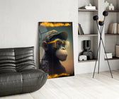 Wise Monkey panel adding editorial wit to a reading nook