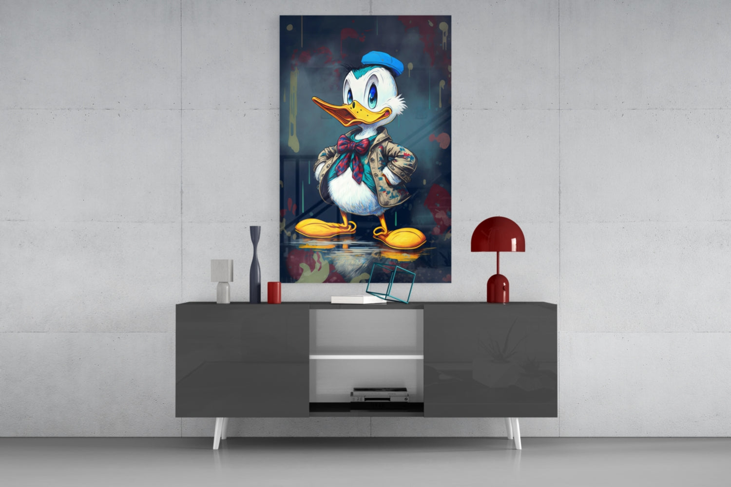 Donald Duck Glass Wall Art  || Designers Collection | Insigne Art Design.
