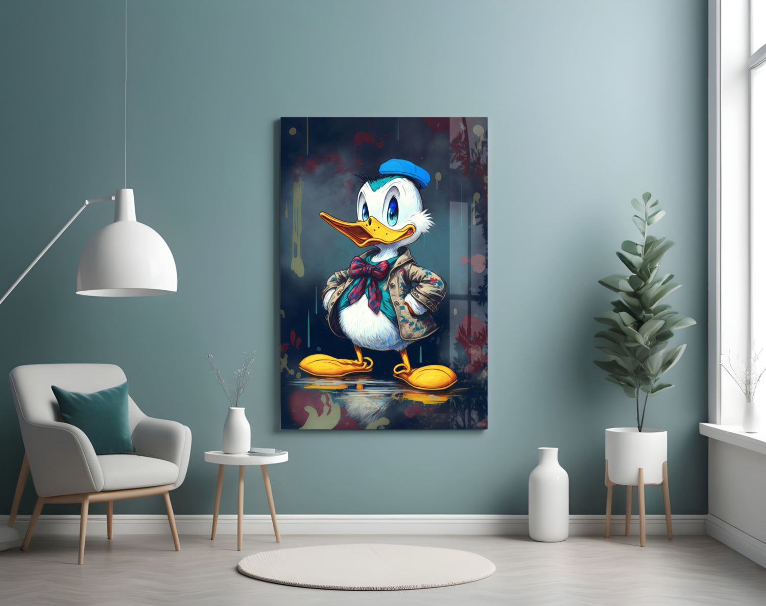 Donald Duck Glass Wall Art  || Designers Collection | Insigne Art Design.