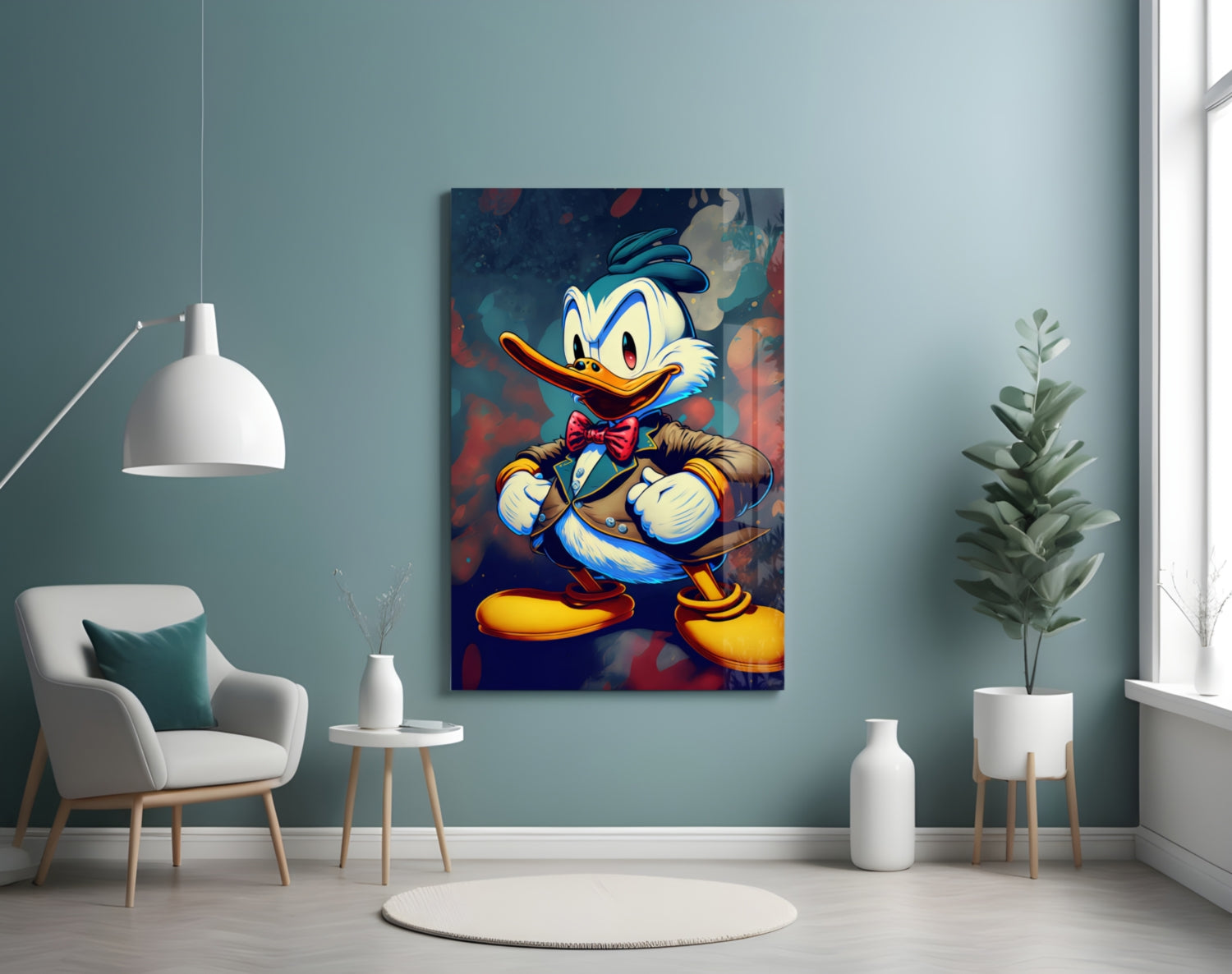 Anger of Donald Duck Glass Wall Art  || Designer Collection | Insigne Art Design.
