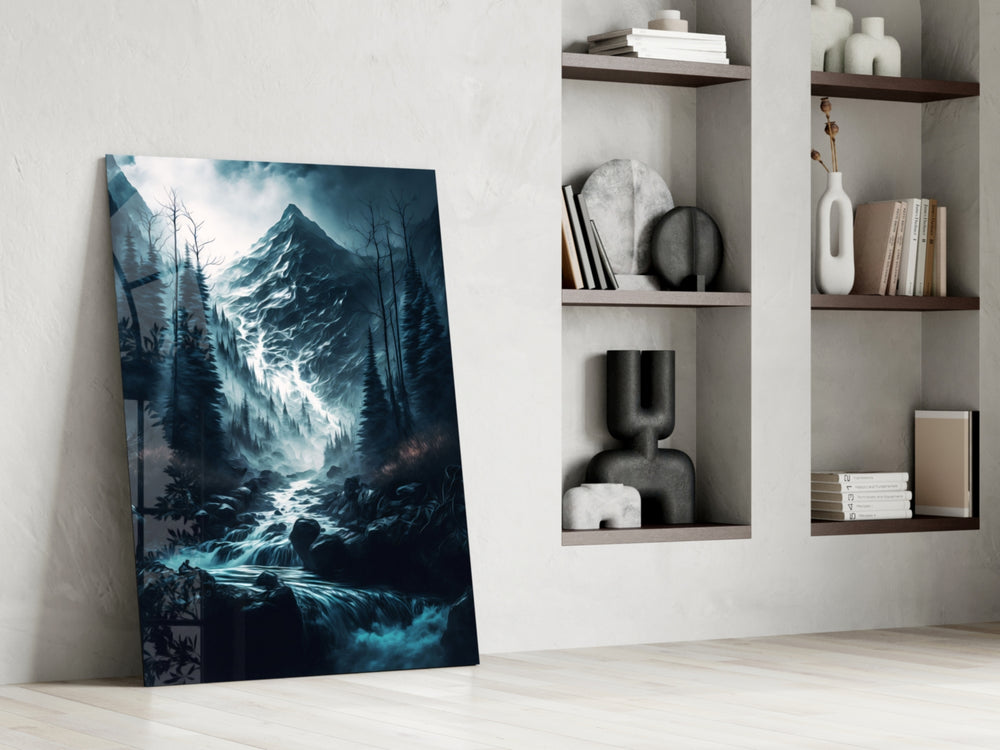 Dreamtopia glass print enhancing a study with cinematic mood