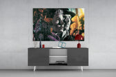 Nostalgic Scenes panel catching lamp light to reveal its noir tenderness