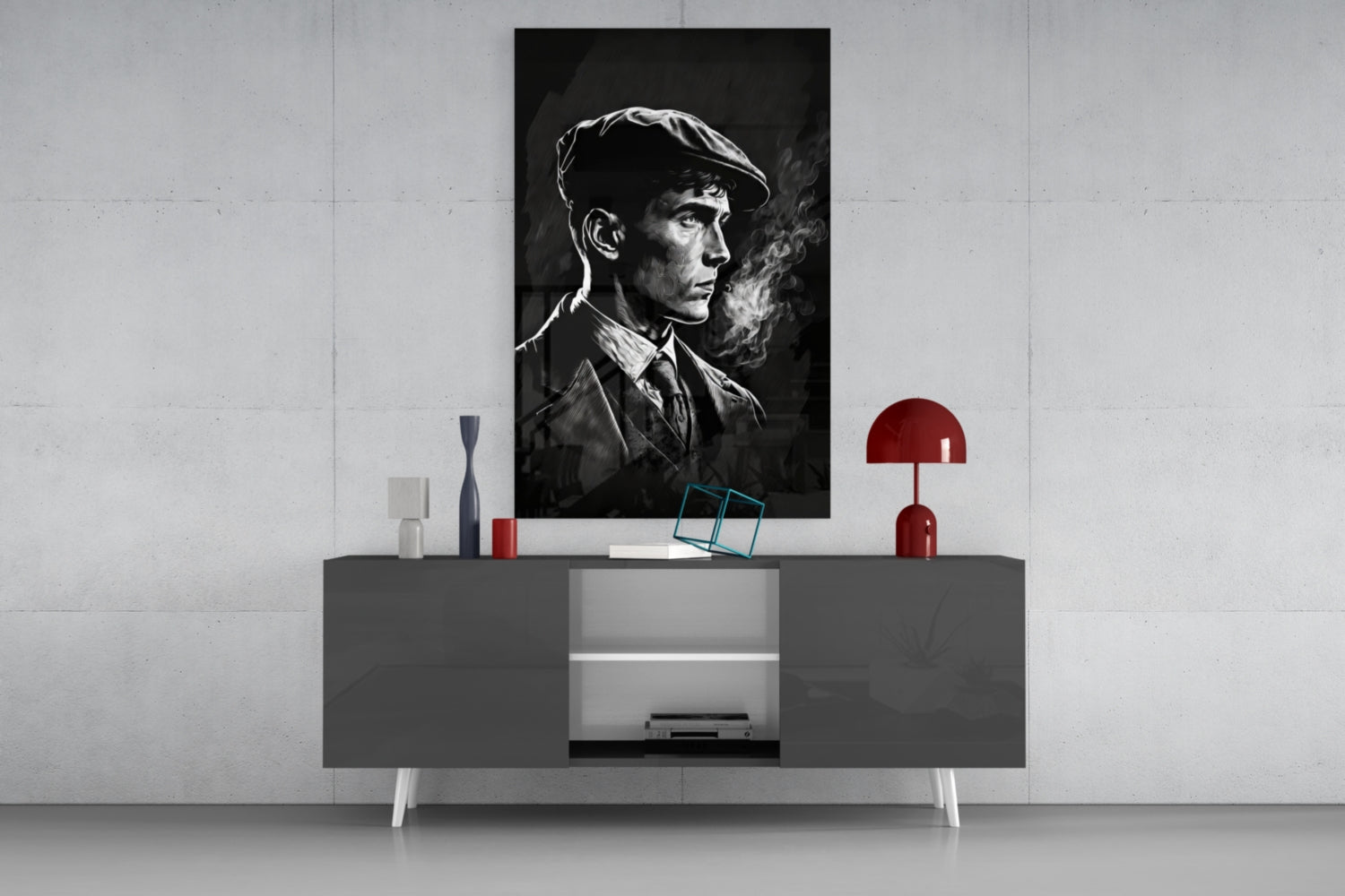 Thomas Shelby - Peaky Blinders Glass Wall Art || Designer Collection | Insigne Art Design.