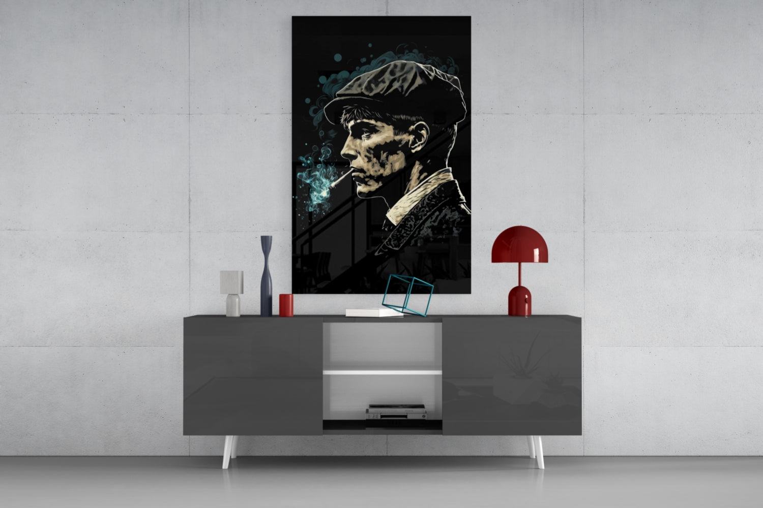 Thomas Shelby - Peaky Blinders Glass Wall Art  || Designer Collection | Insigne Art Design.