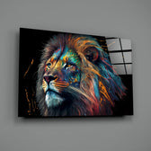 Vibrant-animal panel bringing quiet majesty to a contemporary office