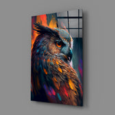 Vibrant-animal panel bringing watchful gravity to a contemporary office