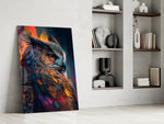 Owl's Eye glass print enhancing a study with cinematic mood