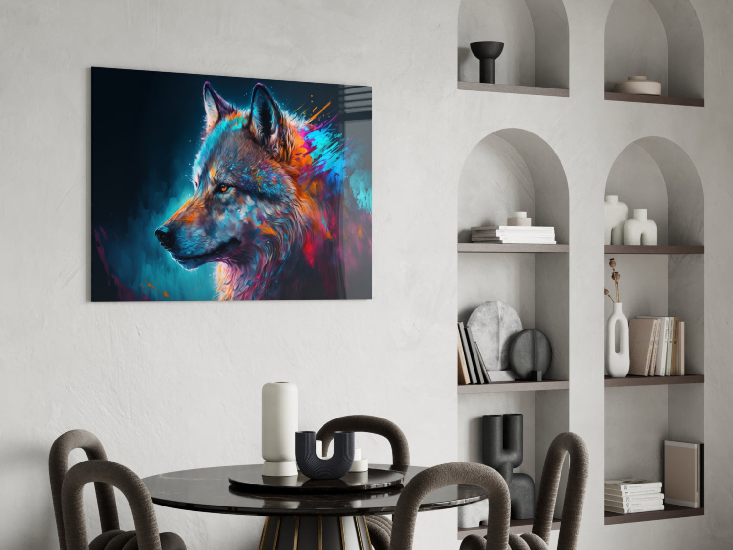 Freedom of the Wolf Glass Wall Art  || Designer Collection | Insigne Art Design.