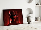Iconic Michael Jordan close-up showing scarlet glow and crimson lightning veins