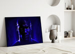 Iconic Michael Jordan close-up showing cobalt glow and electric blue currents